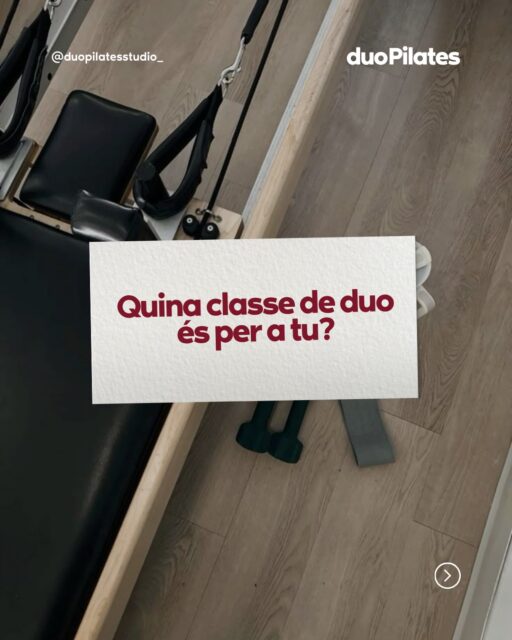 No totes les persones entrenen de la mateixa manera. I a duo volem que trobis la classe que encaixi amb tu 🤍

Descobreix-les, tria la que més s'adapti a tu i comença la teva nova rutina aquest setembre.

➡️ Les inscripcions ja estan obertes.

🖥️ Consulta els horaris i tota la informació a la nostra web.

#Pilates #ReformerPilates #Barreformer #PilatesStudio #Terrassa